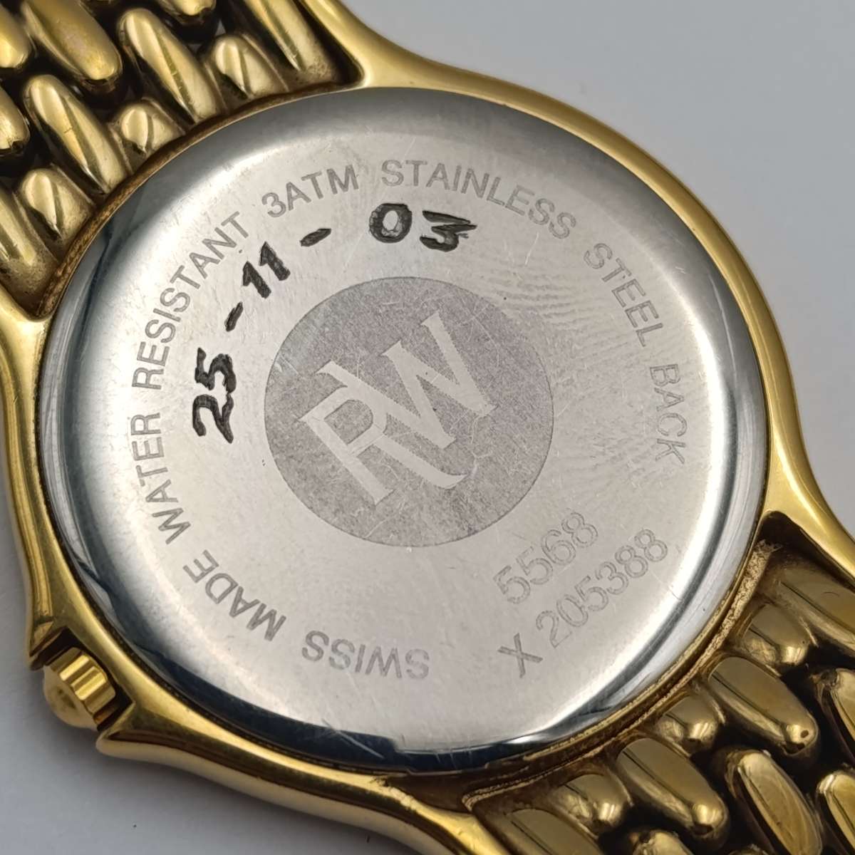 Raymond Weil 5568 Quartz men's - working - engraved backplate