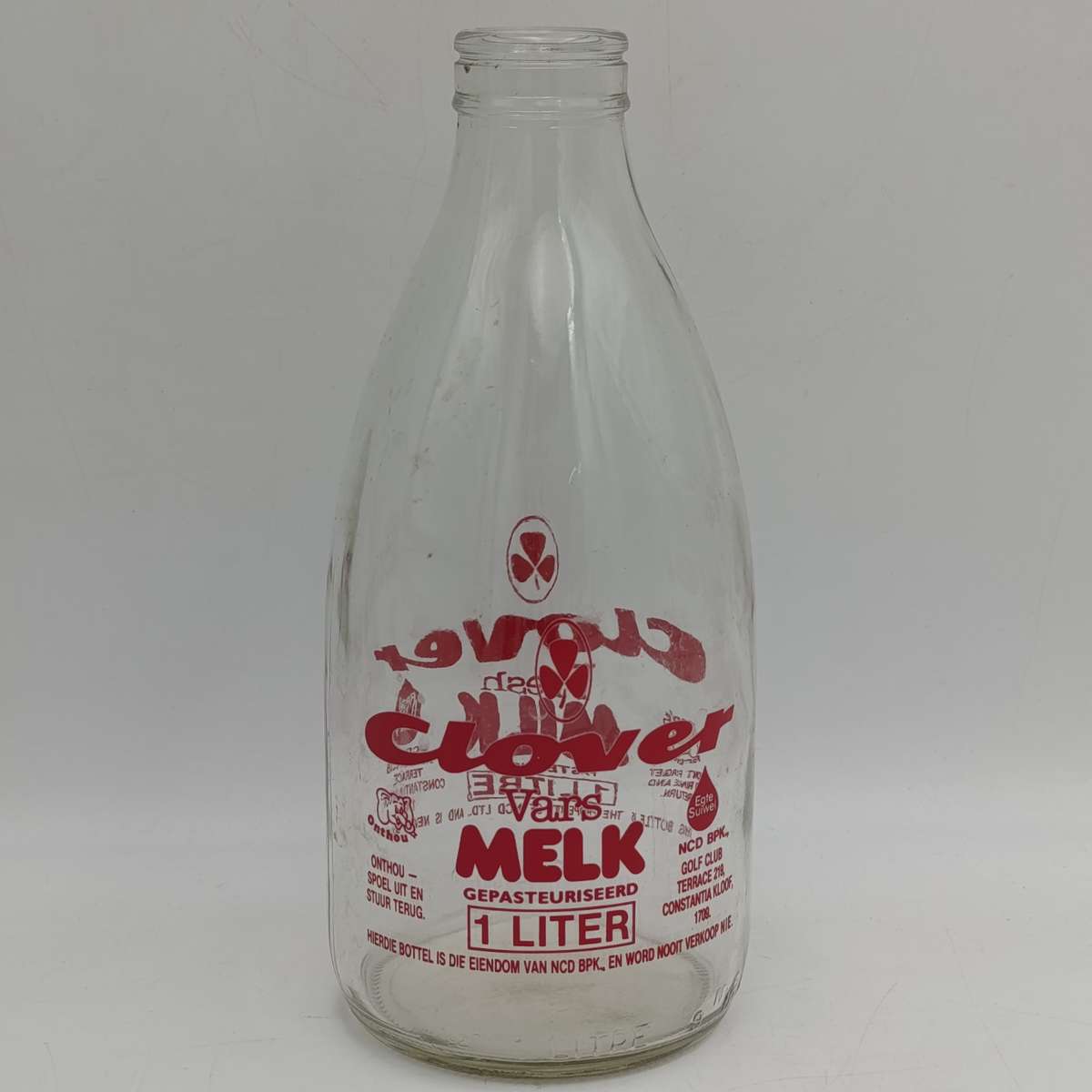 Vintage Clover Milk 1 Liter glass bottle