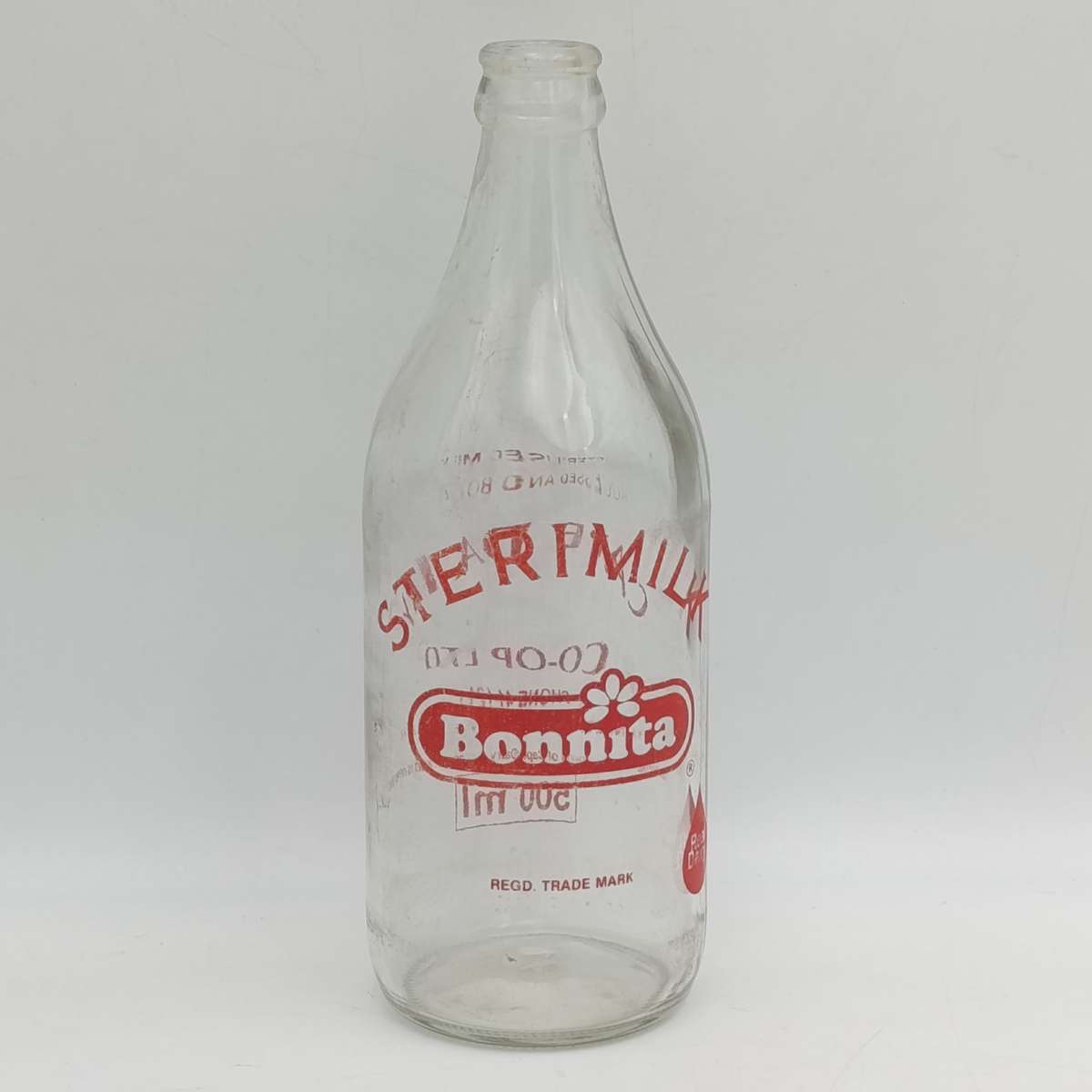 Vintage Bonnita Sterimilk glass bottle 500ml