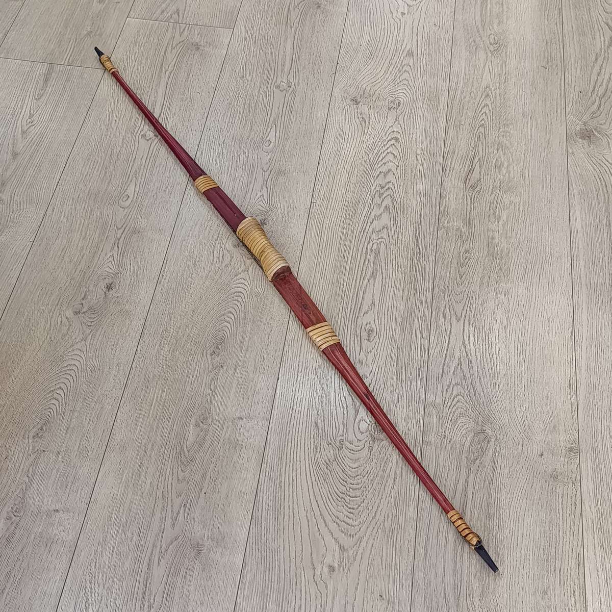 Handmade bow and arrows in quiver - possibly from Guinea