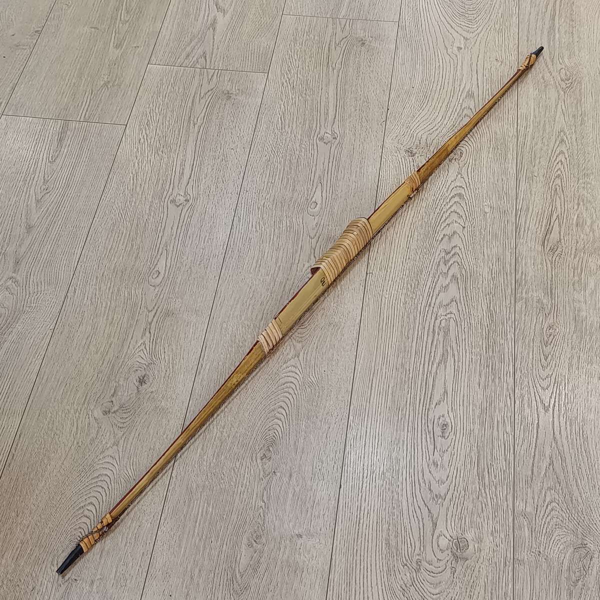 Handmade bow and arrows in quiver - possibly from Guinea