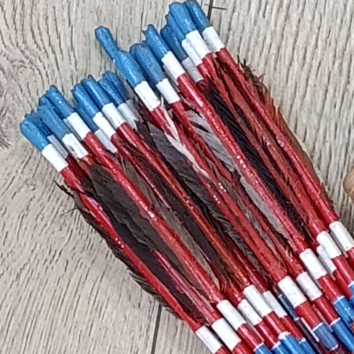 Handmade bow and arrows in quiver - possibly from Guinea