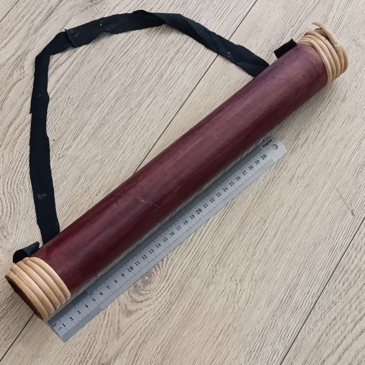 Handmade bow and arrows in quiver - possibly from Guinea