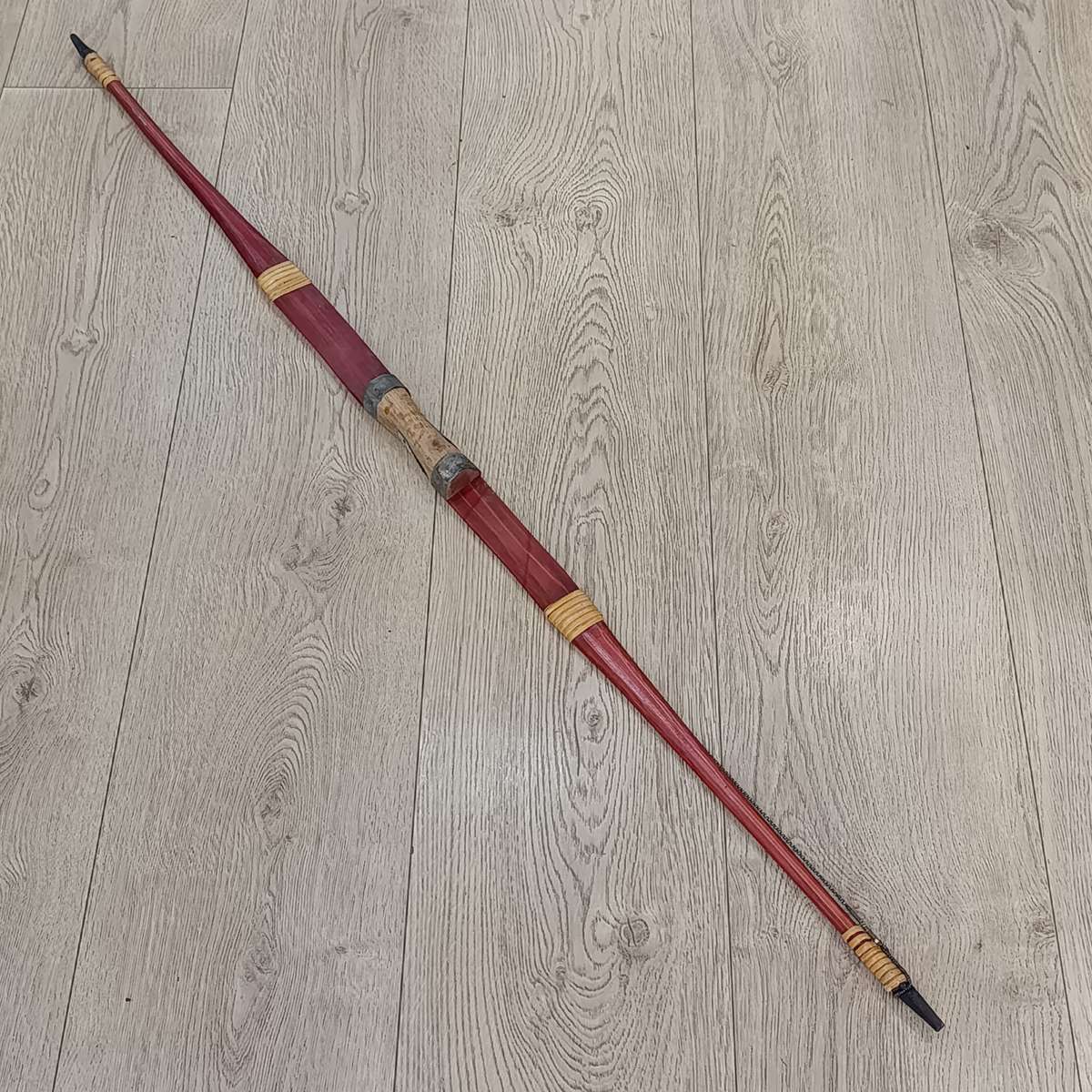 Handmade bow and arrows in quiver - possibly from Guinea