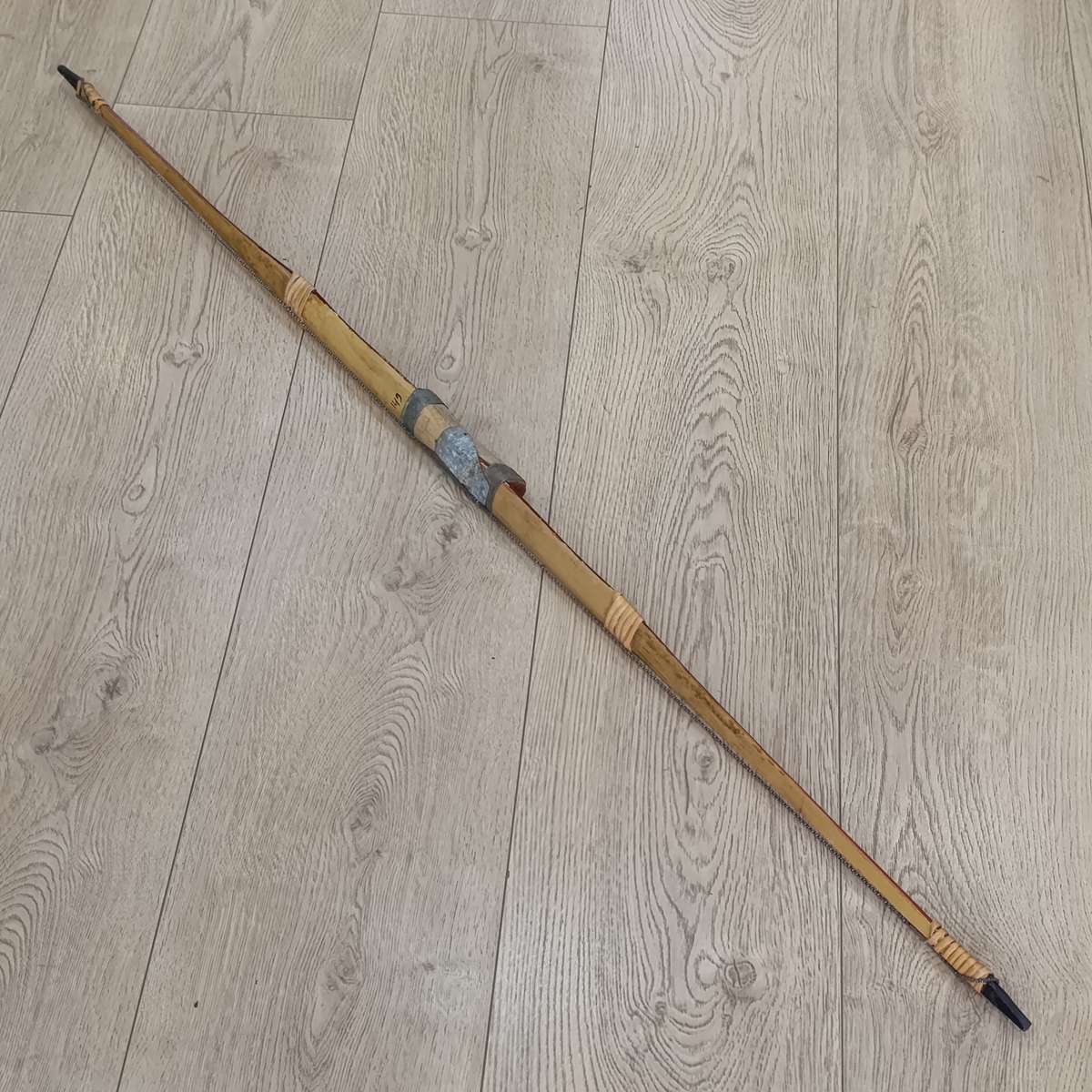 Handmade bow and arrows in quiver - possibly from Guinea