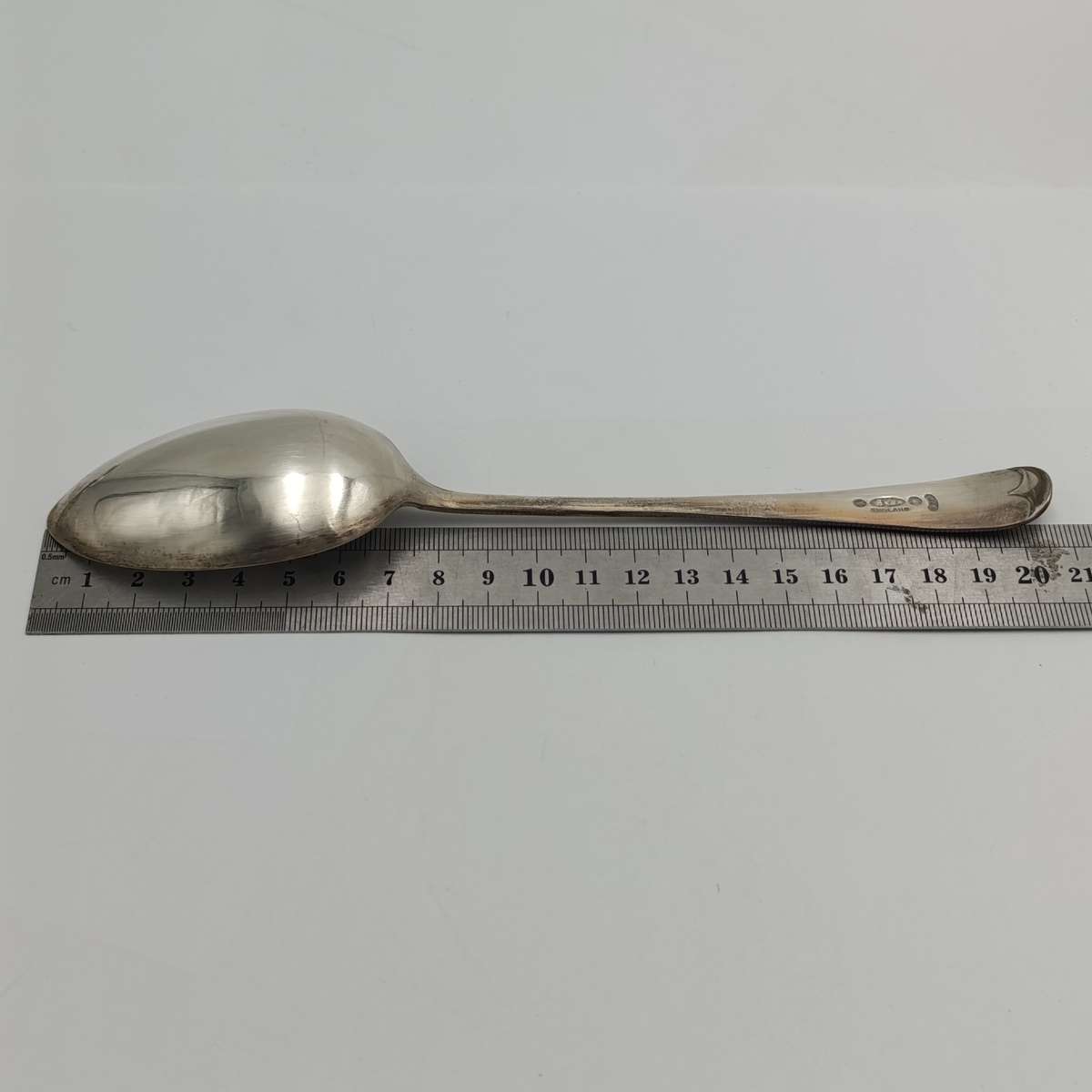 Lot of 6 Large table spoons JS Bros EPNS in original box