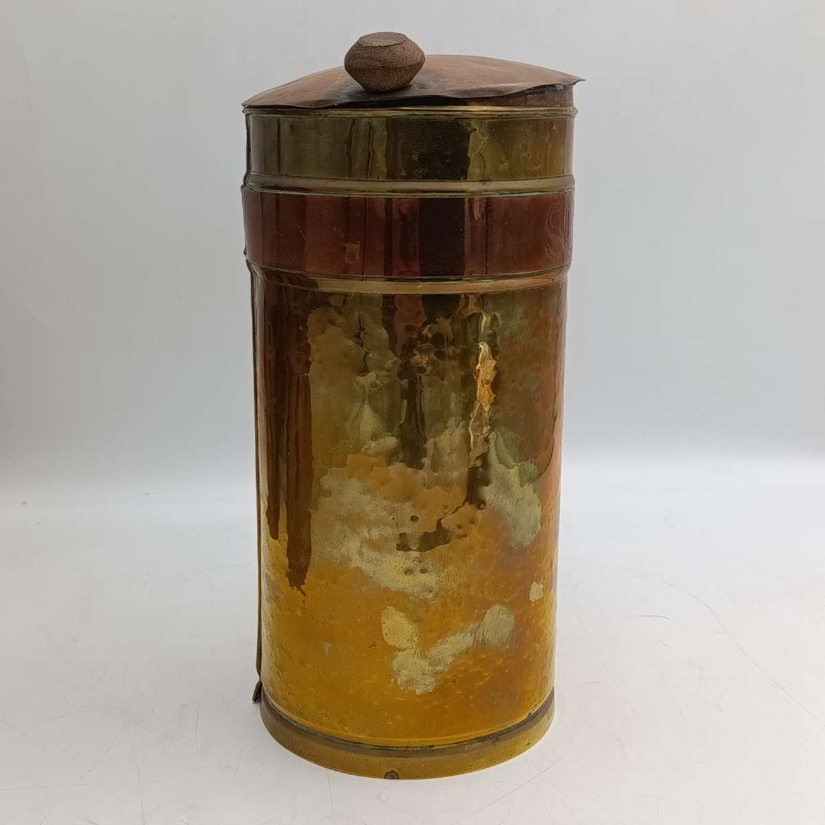 Vintage Copper and brass set of 3 holders for coffee, Tea, Sugar - Afrikaans