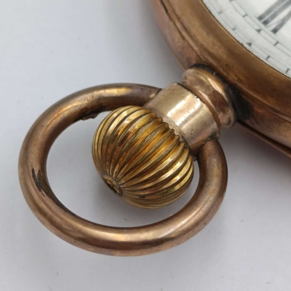 Antique F.Paine London goldplated open face pocket watch - balance staff broken