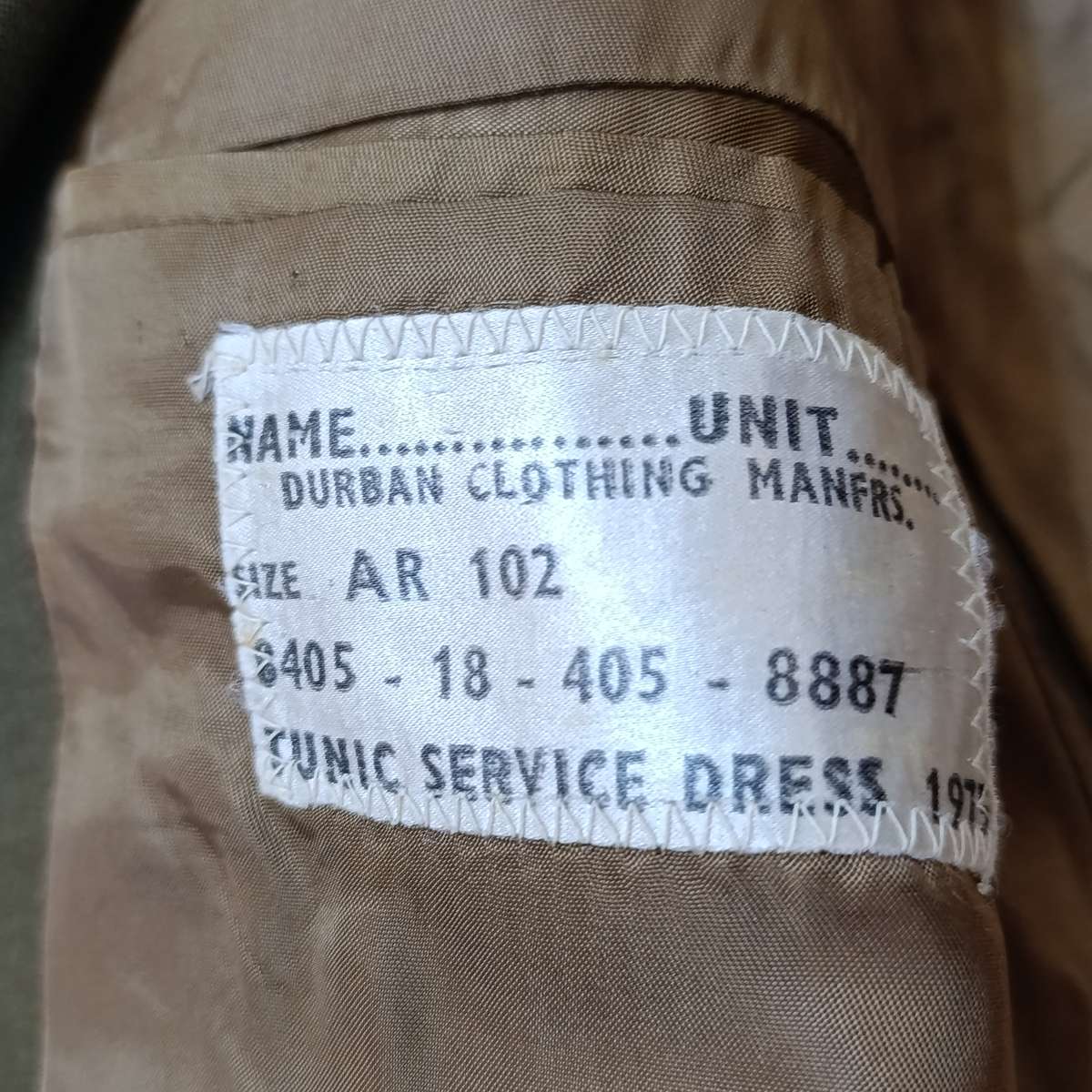 SADF Step outs tunic - size AR102