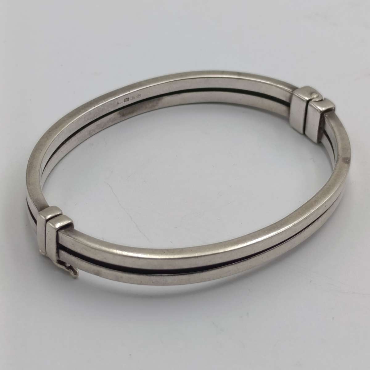 Sterling Silver double band bangle - weighs 19,0g