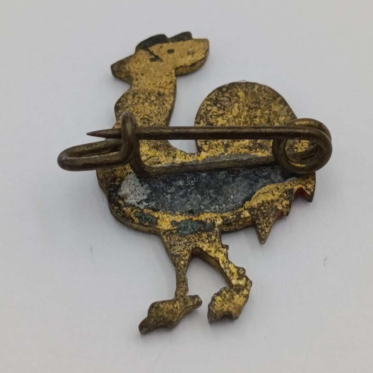 Vintage French rugby rooster pin badge