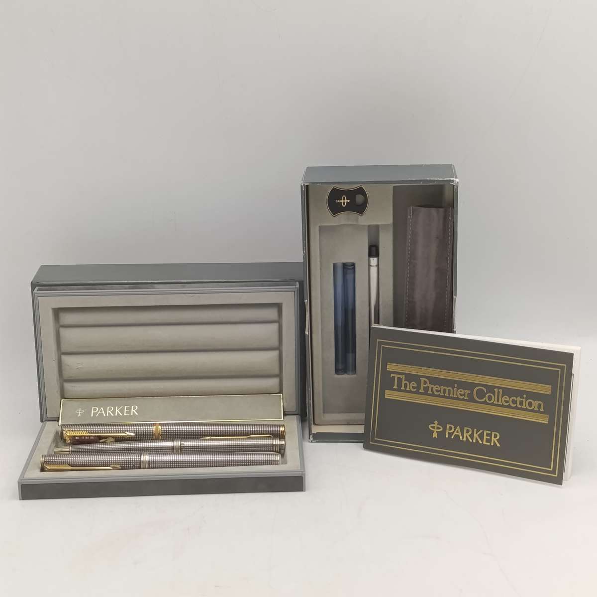 Parker Premium Collection Sterling pen and pencil set with fountain pen and 18kt nib