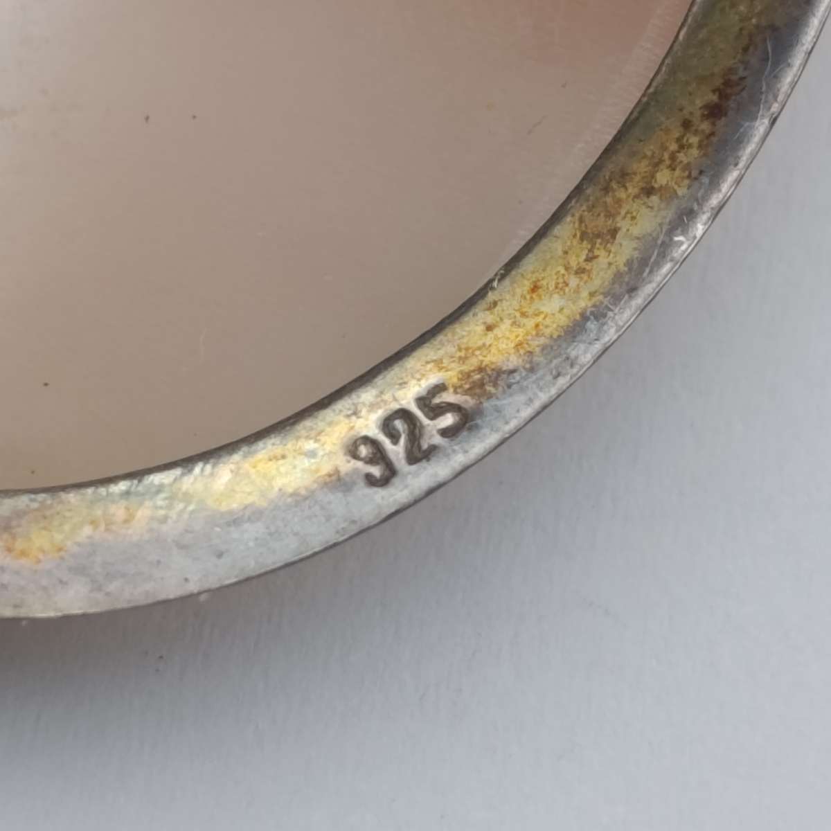 Large sterling silver cameo pendant/brooch 53mm high