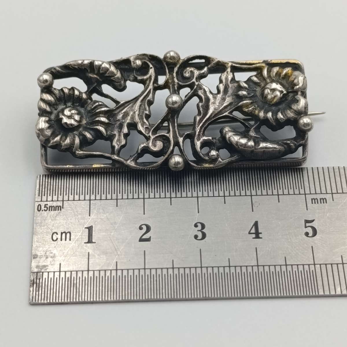 Sterling silver vintage Candida brooch 16.8g
