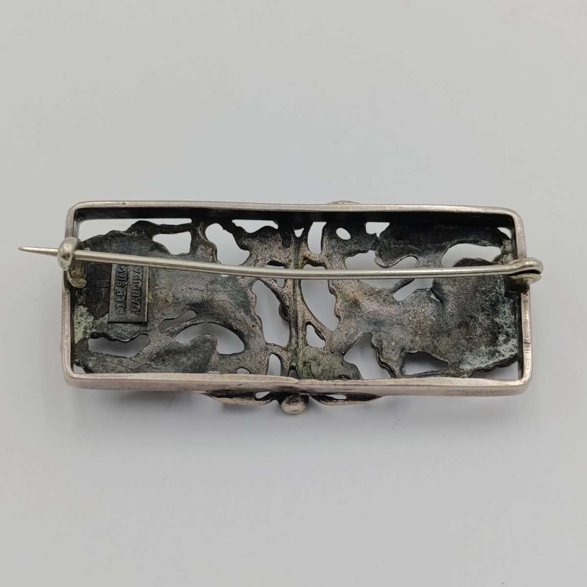 Sterling silver vintage Candida brooch 16.8g