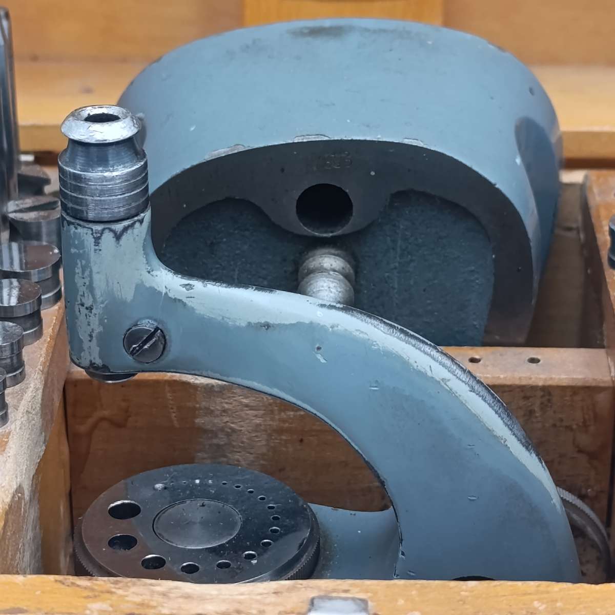 Vintage Boley watchmaker punch tool set in case