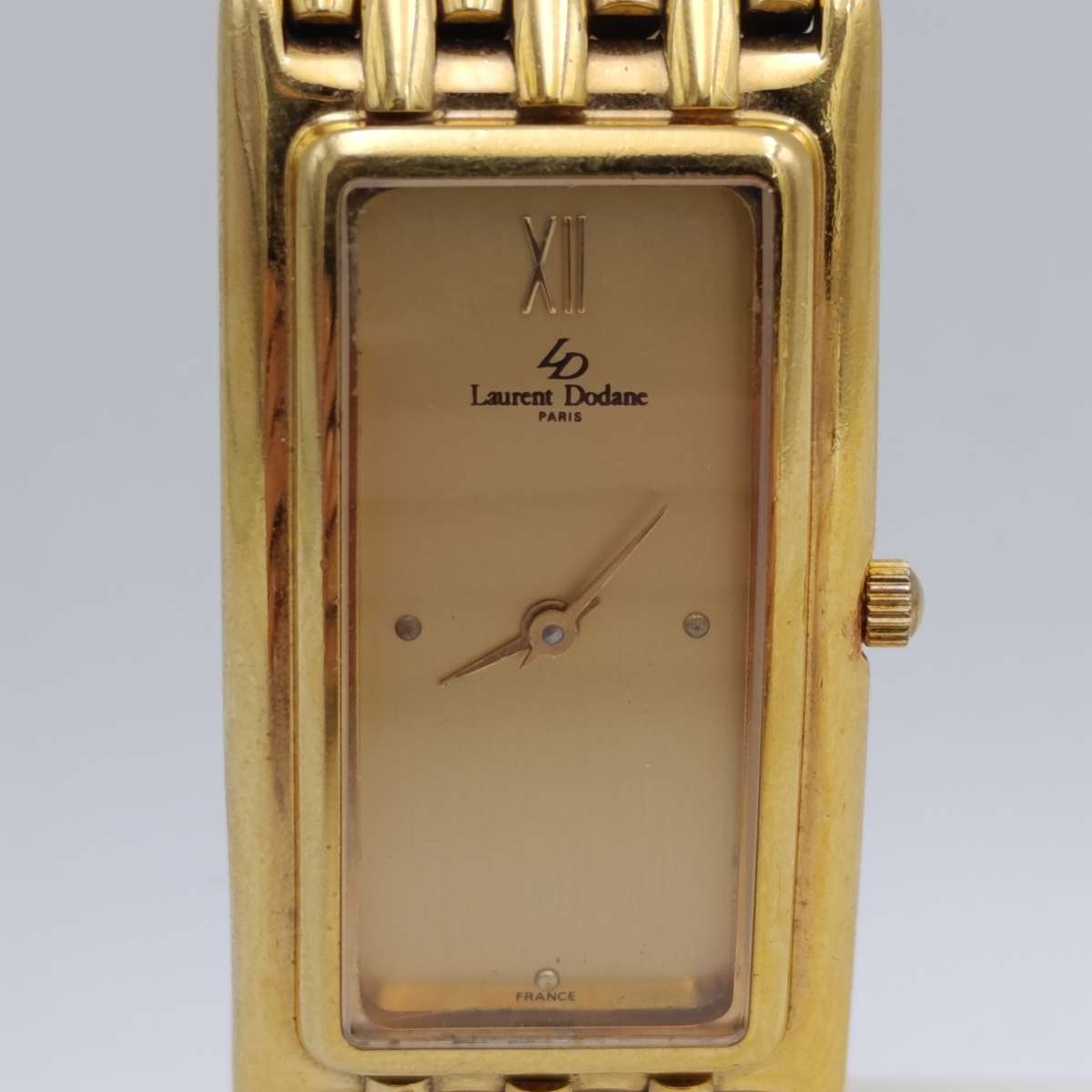 Laurent Dodane goldplated rectangular ladies watch