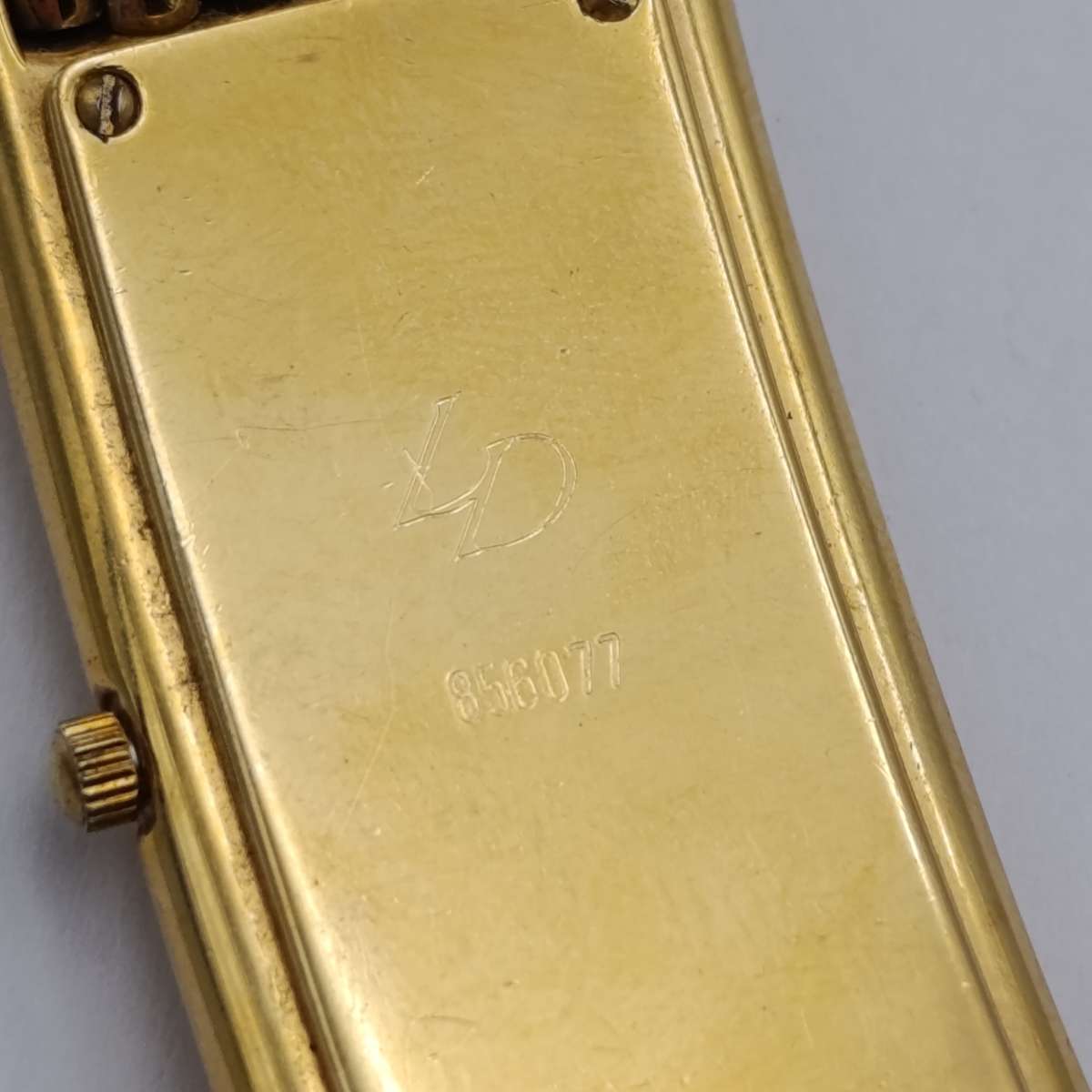 Laurent Dodane goldplated rectangular ladies watch