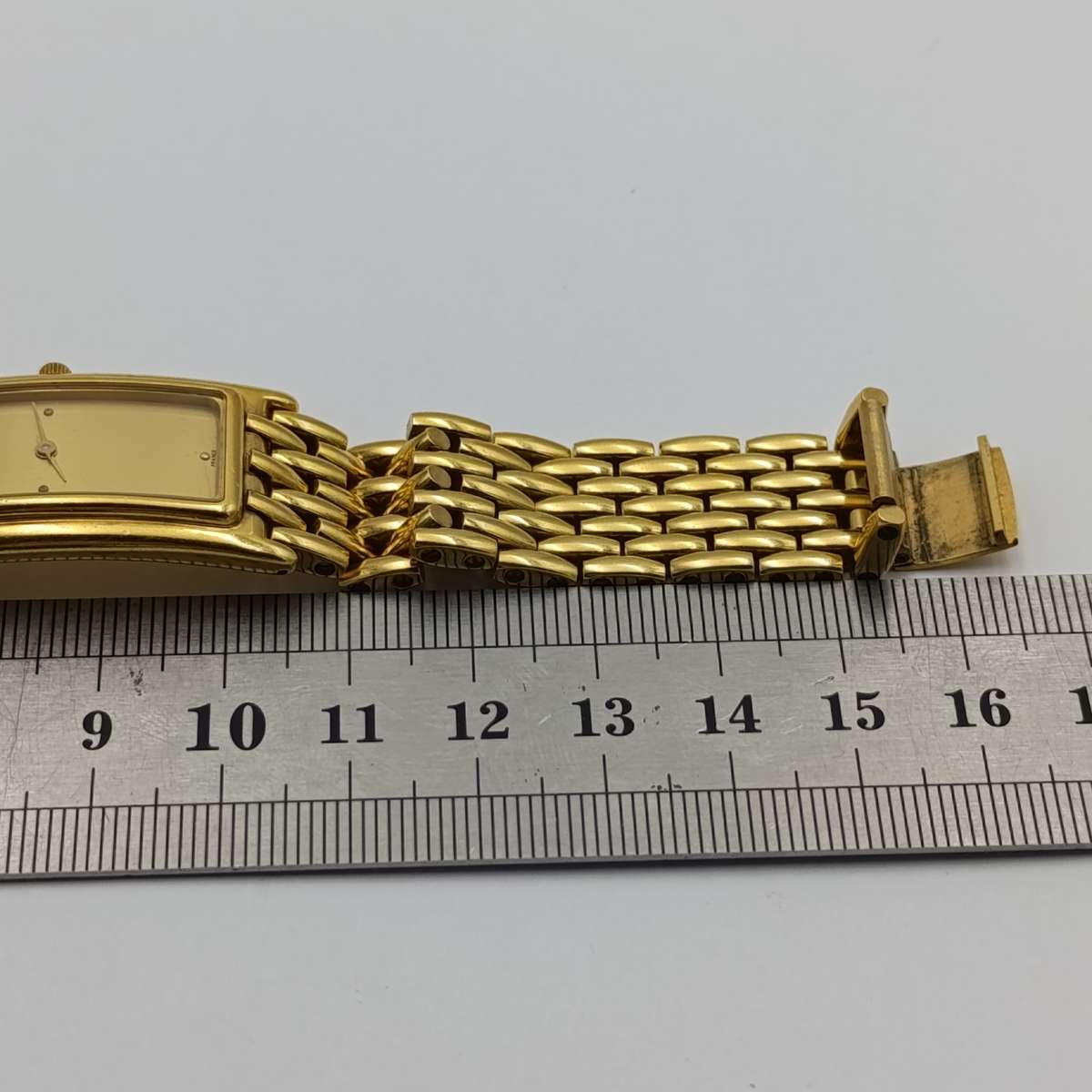 Laurent Dodane goldplated rectangular ladies watch