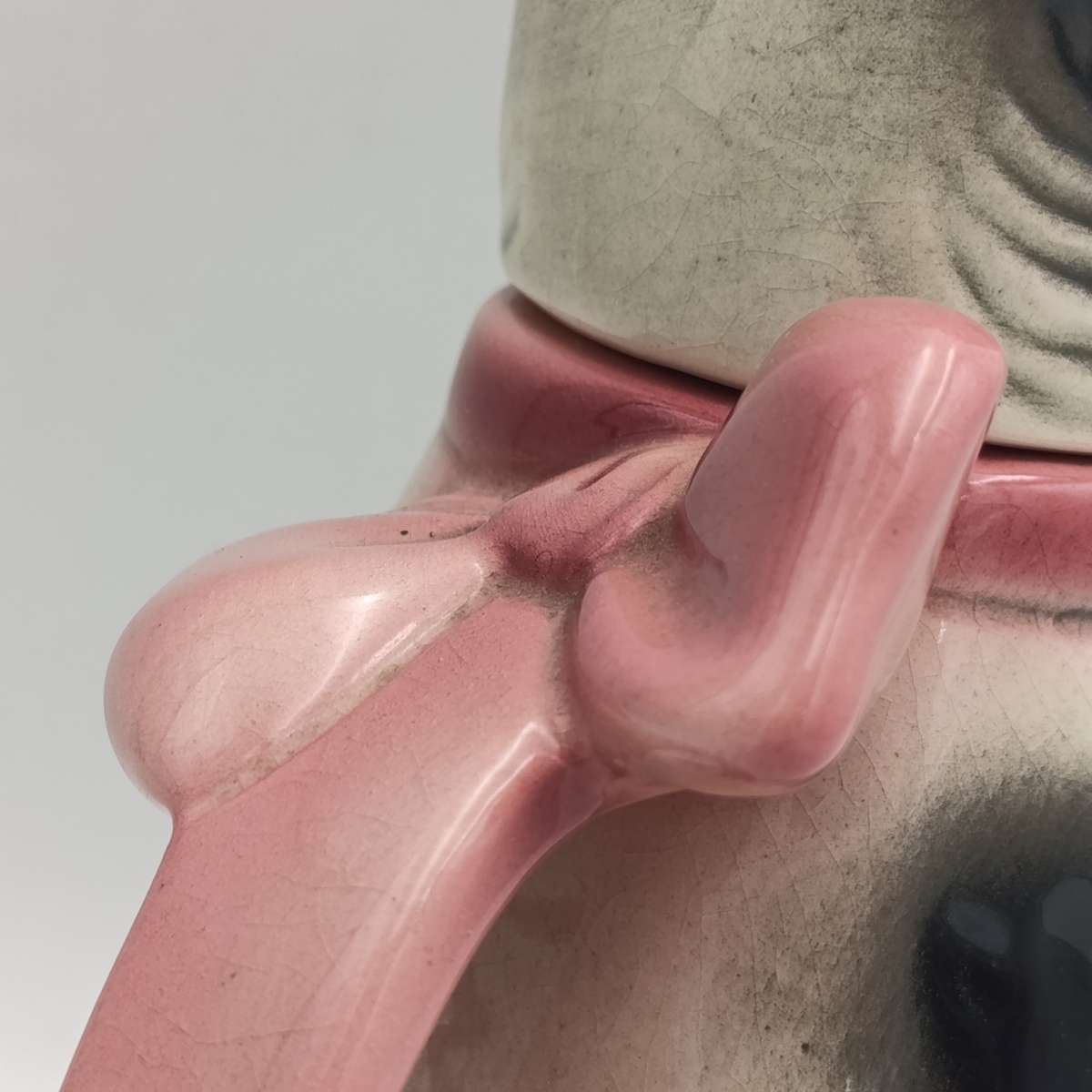 Vintage dog shaped porcelain teapot - marked 6702B