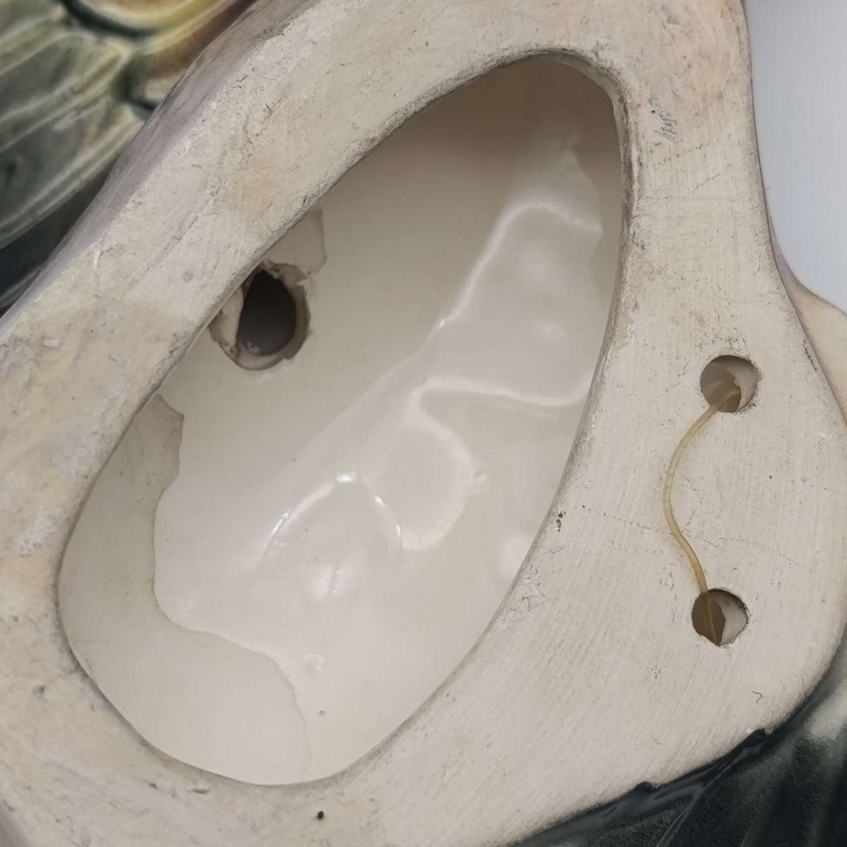 Vintage porcelain flying wall duck figurine