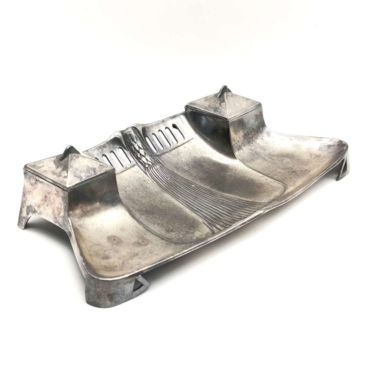 Antique silver-plate writing stand hallmarked WMF - no ink pots