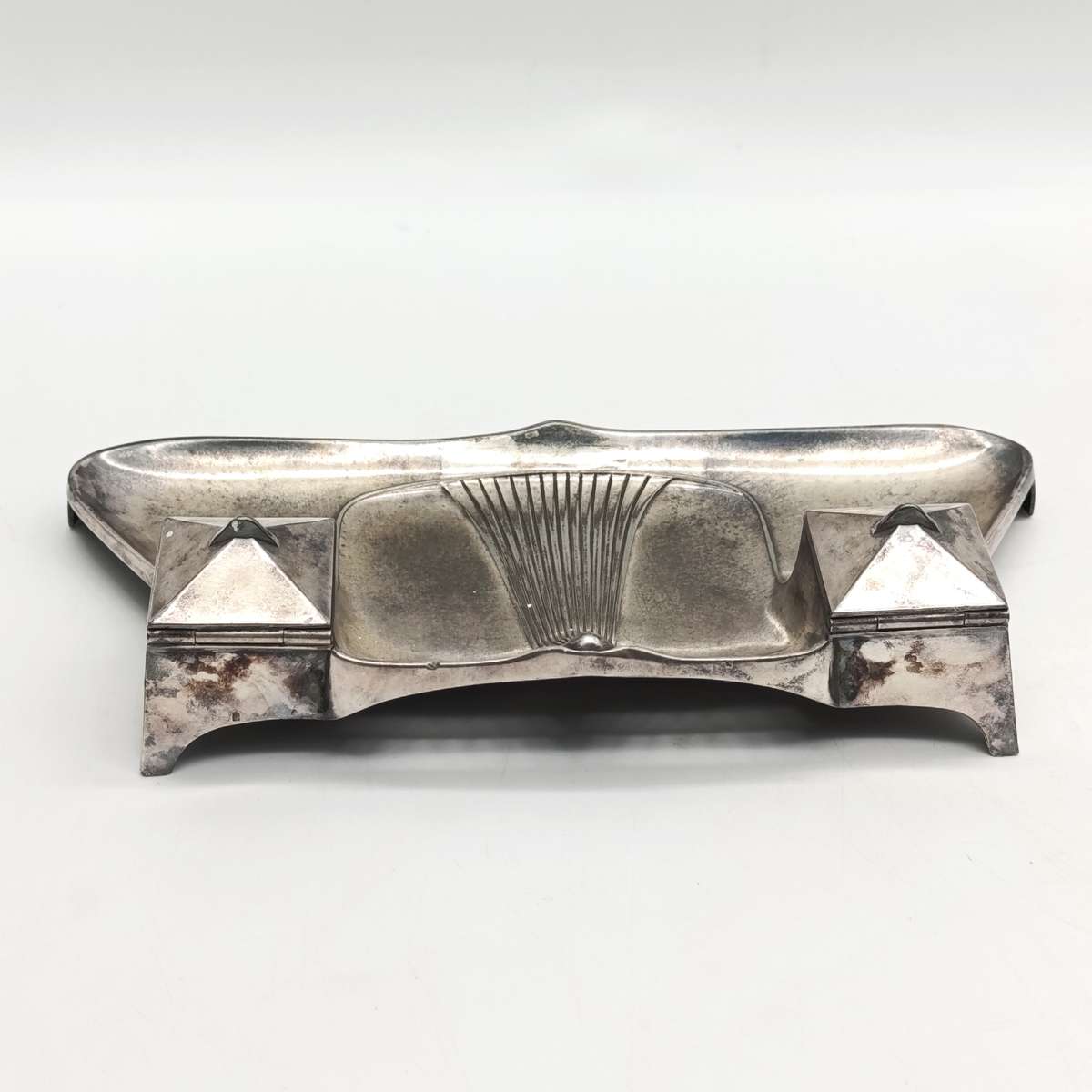 Antique silver-plate writing stand hallmarked WMF - no ink pots