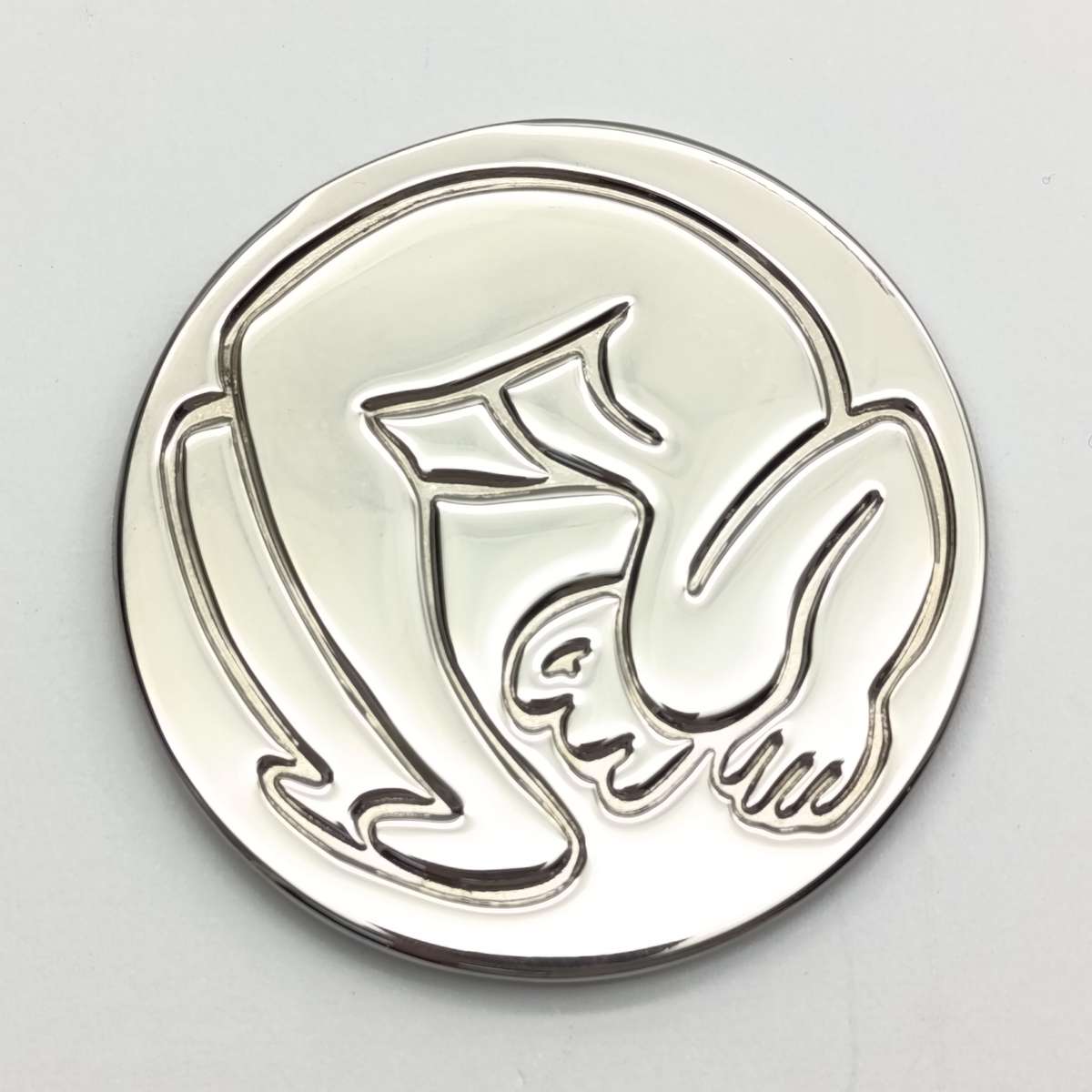 Set of 6 Carrol Boyes stainless steel wine coasters - in original box