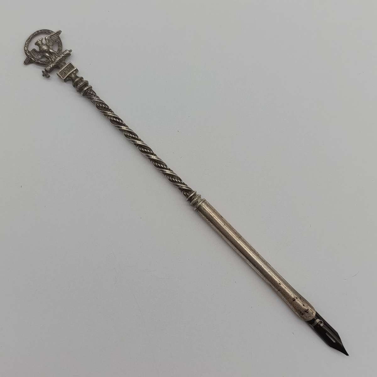 WW2 Italian Fascist silver dipping pen - no hallmarks