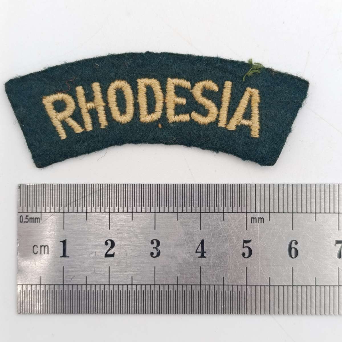 Pair of Rhodesian Army cloth shoulder titles