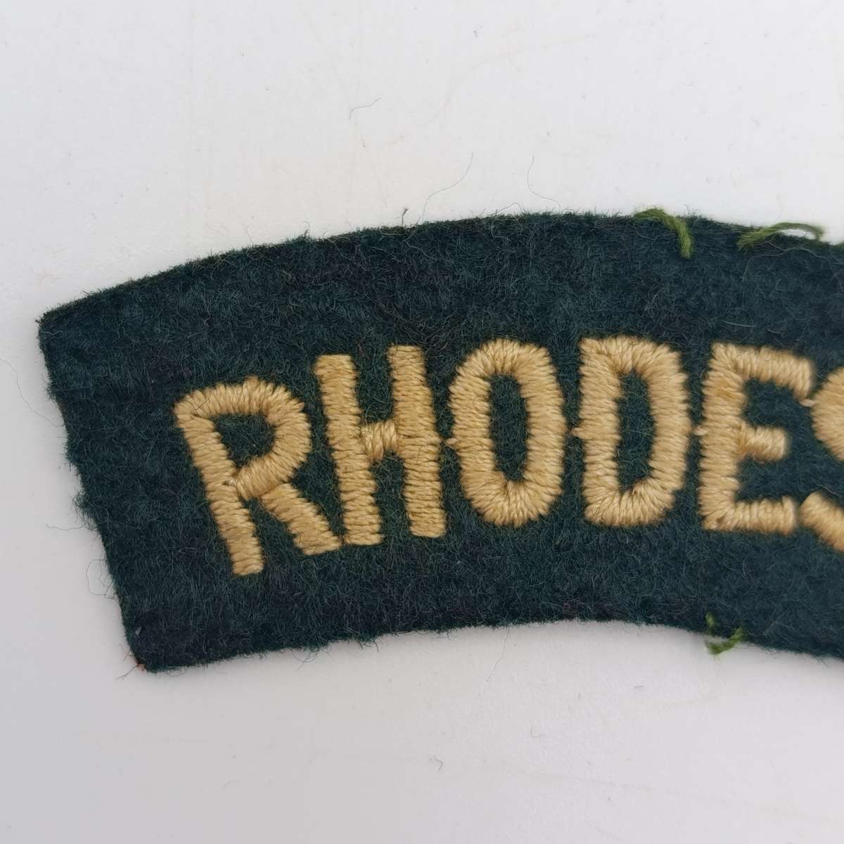 Pair of Rhodesian Army cloth shoulder titles