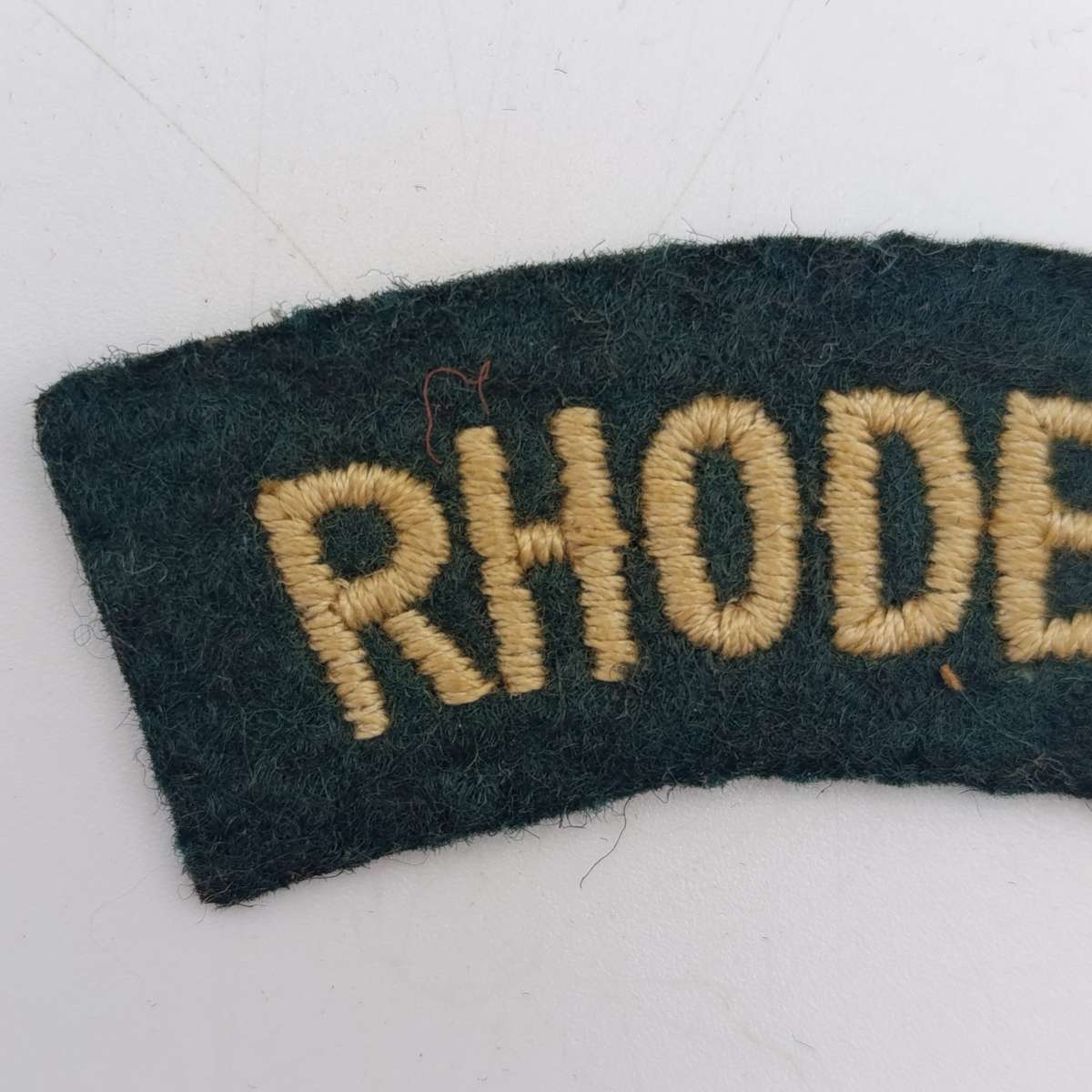 Pair of Rhodesian Army cloth shoulder titles