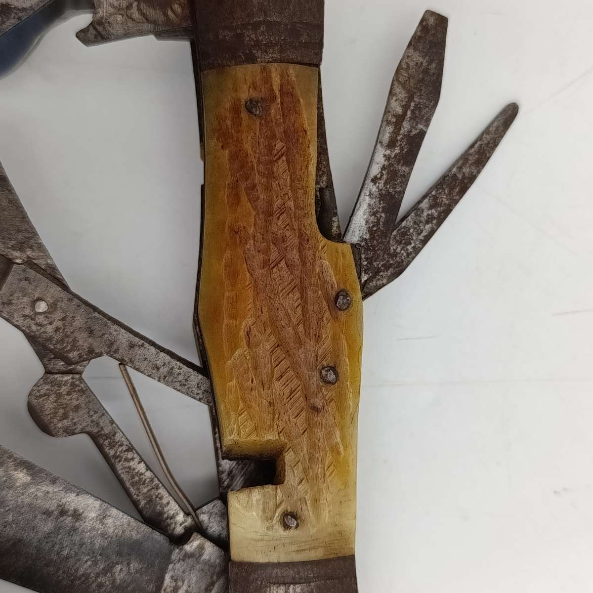 Vintage Hobo knife with spoon and fork - corkscrew broken