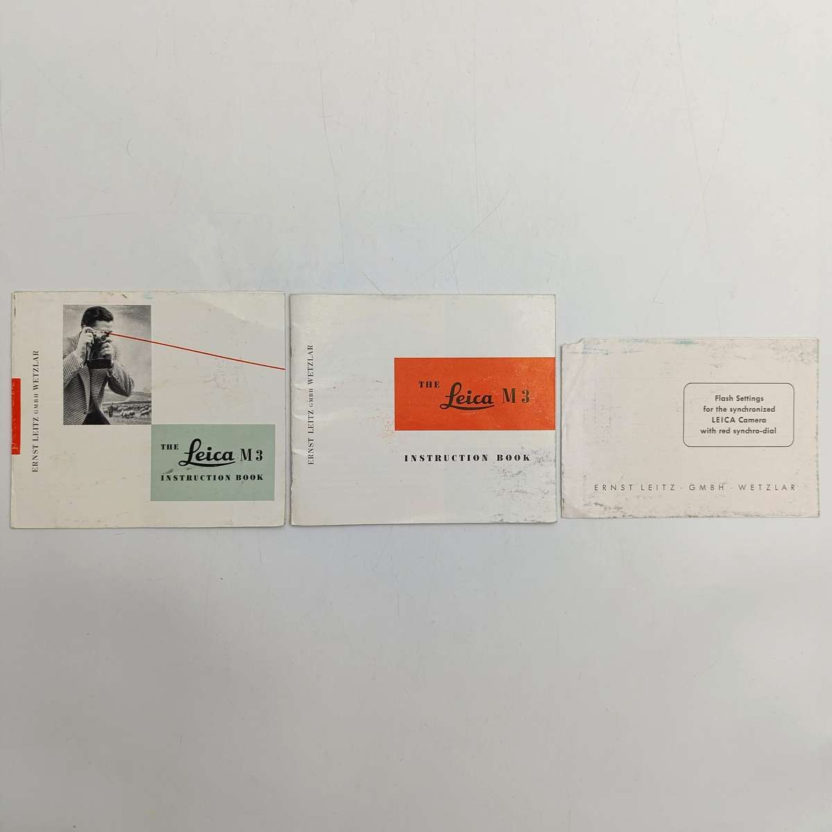 Vintage Leica instruction books with other Leica documents