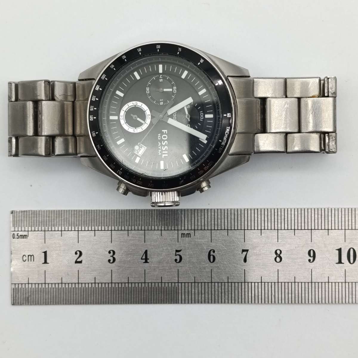 Fossil Decker mens chronograph quartz watch - working