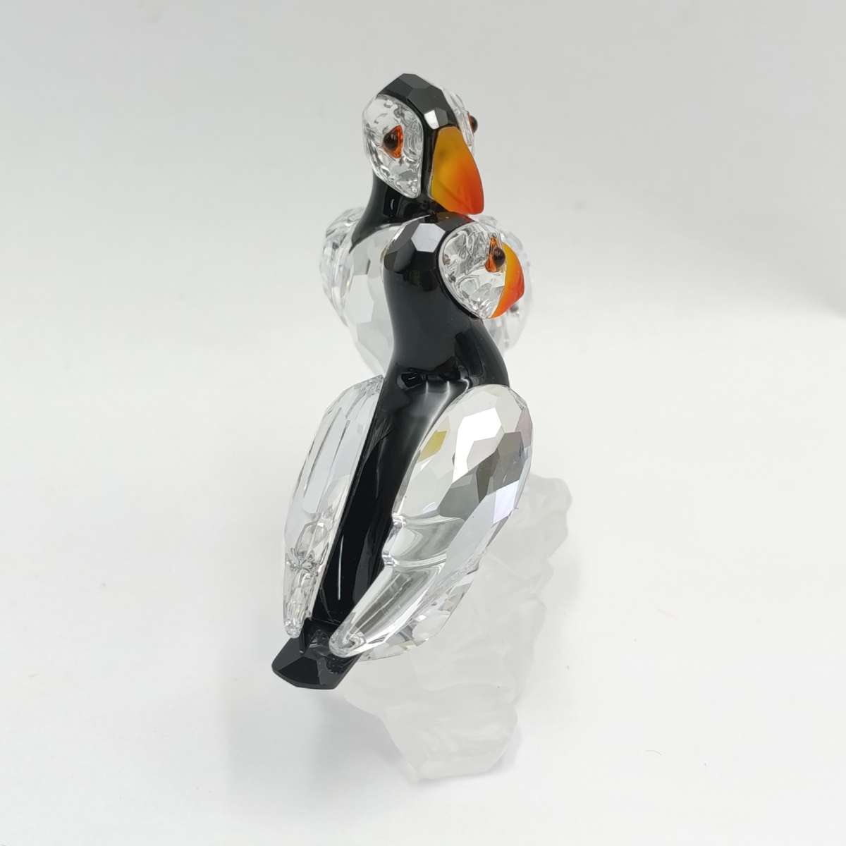 Swarovski silver crystal Puffin birds #008 figurine in box