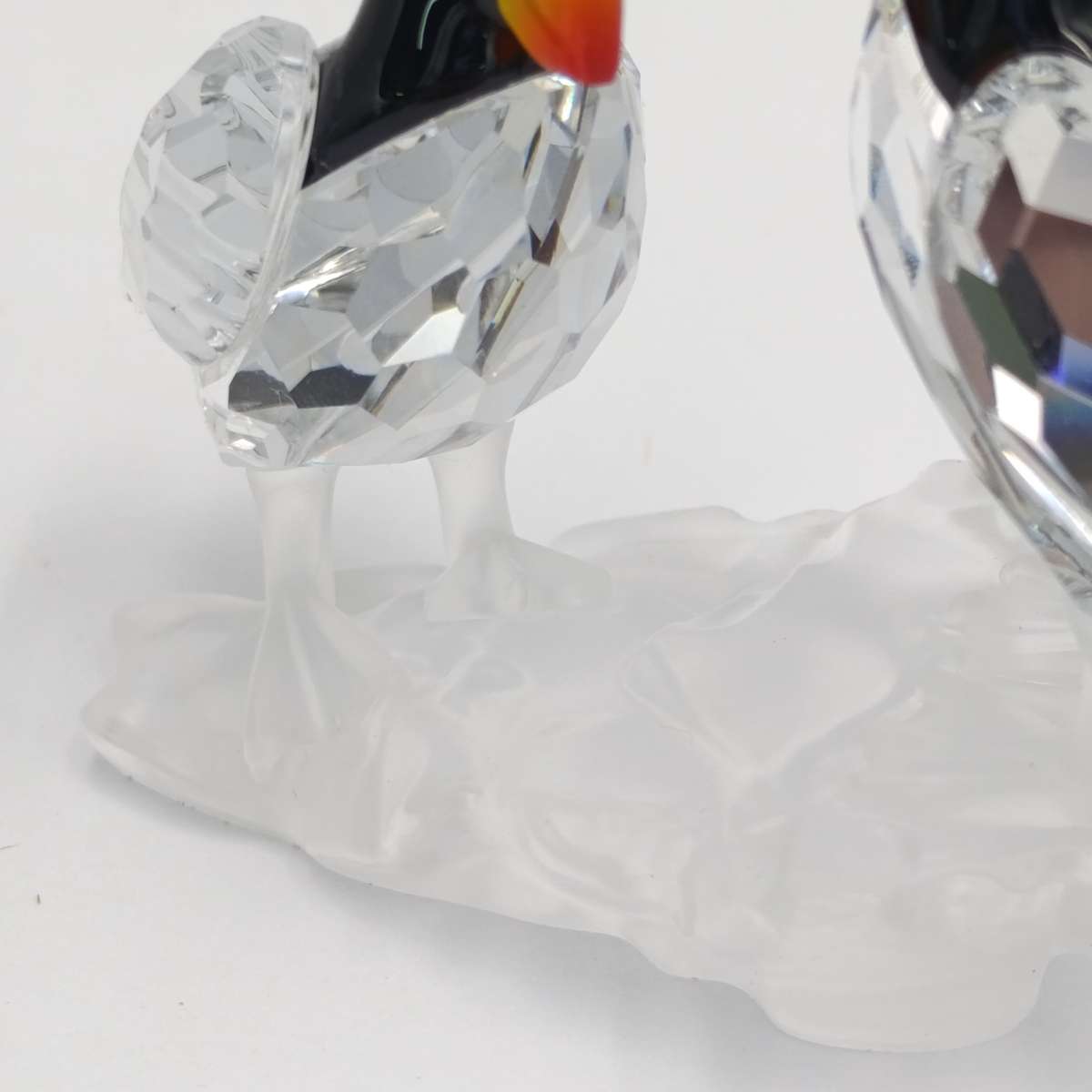 Swarovski silver crystal Puffin birds #008 figurine in box