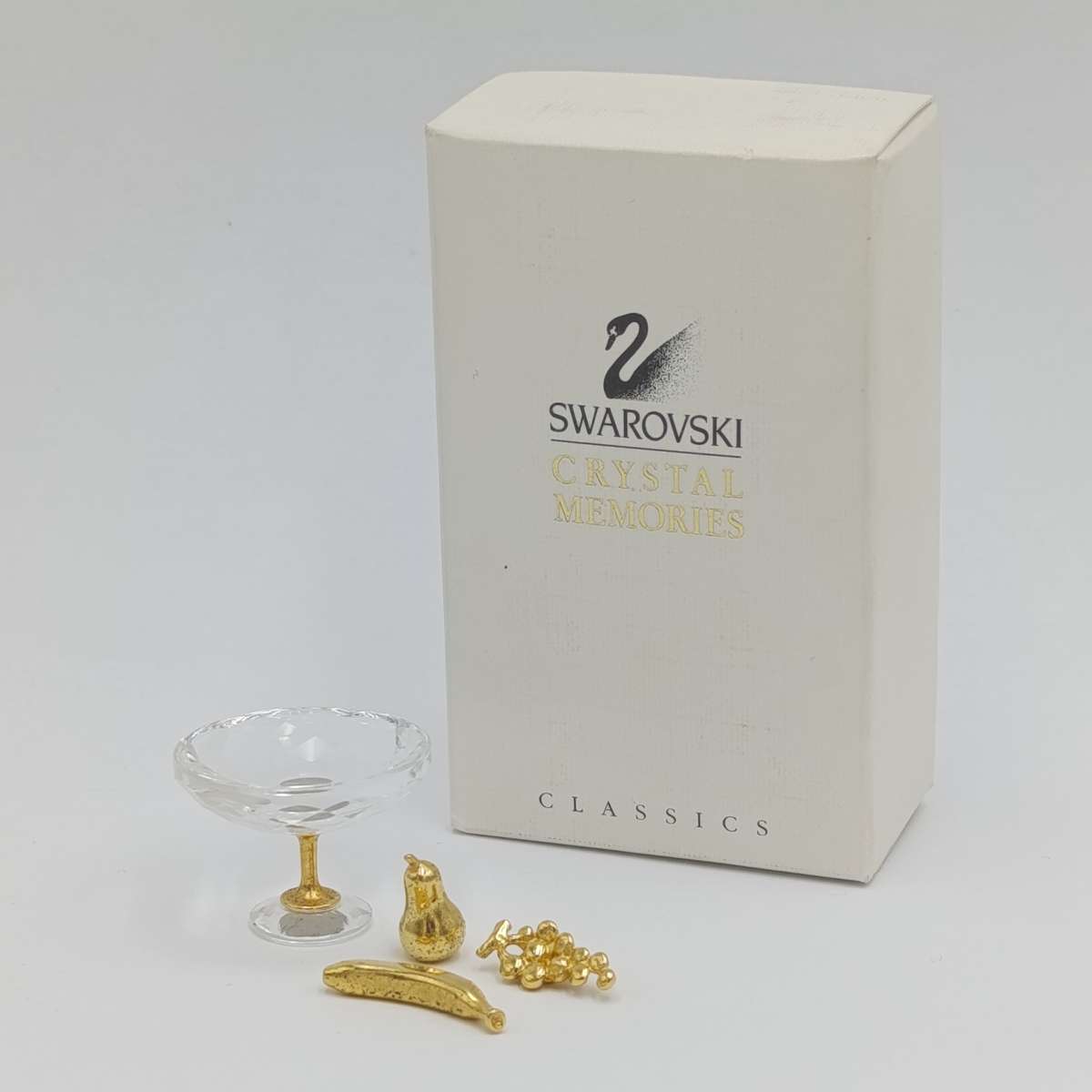 Swarovski Crystal memories fruit bowl with fruit ornament in box