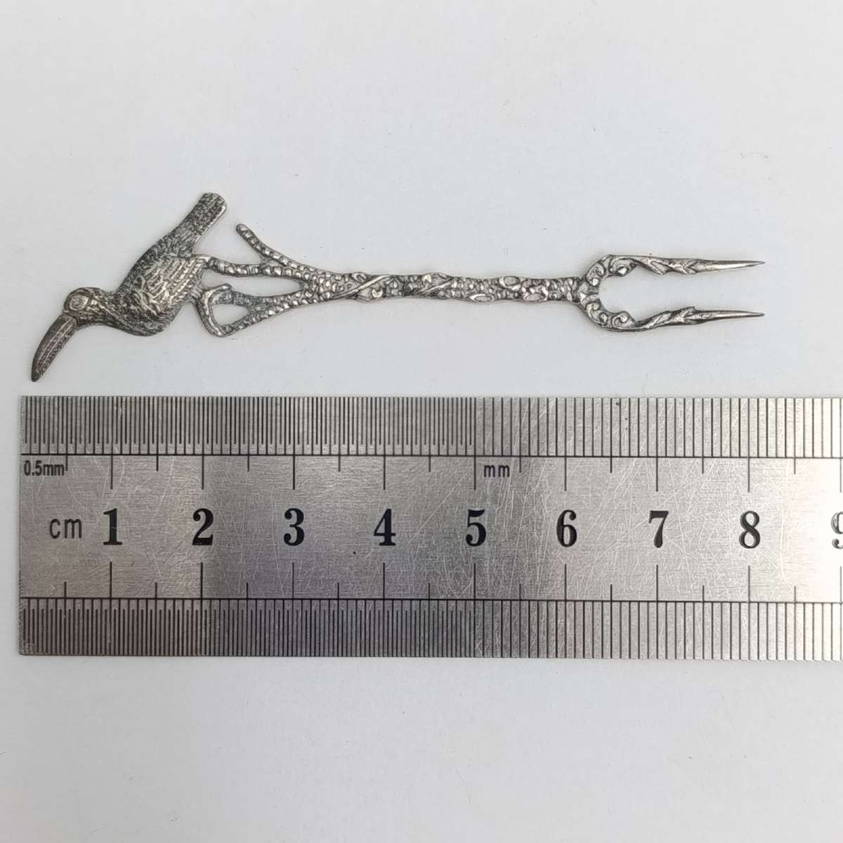 Set of 6 vintage 835 Brasilian silver pickle forks - weighs 24,0 grams