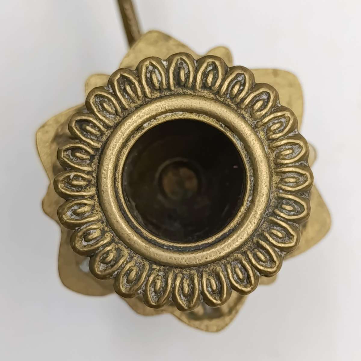 Antique brass wall mounted 2-candle holder