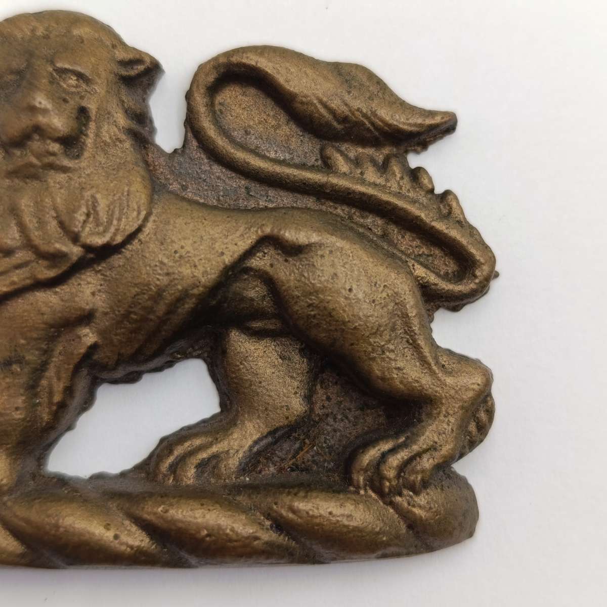 SA Navy solid brass Lion crest