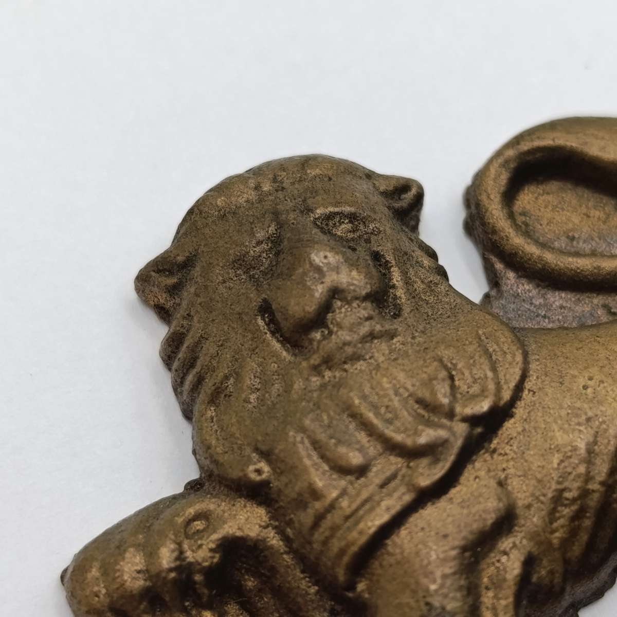 SA Navy solid brass Lion crest