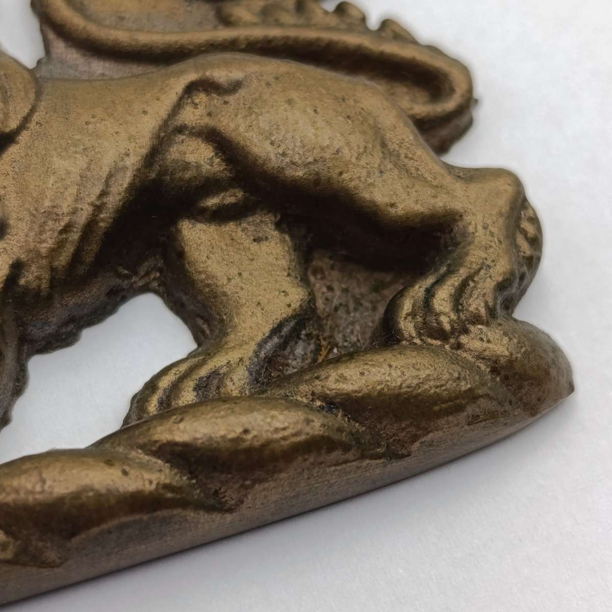 SA Navy solid brass Lion crest