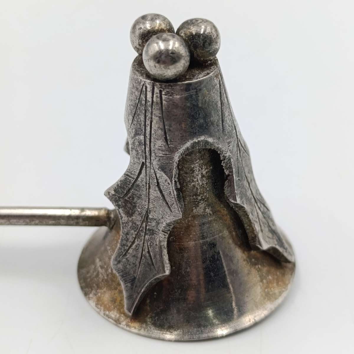 Vintage Christmas silver plated candle snuffer