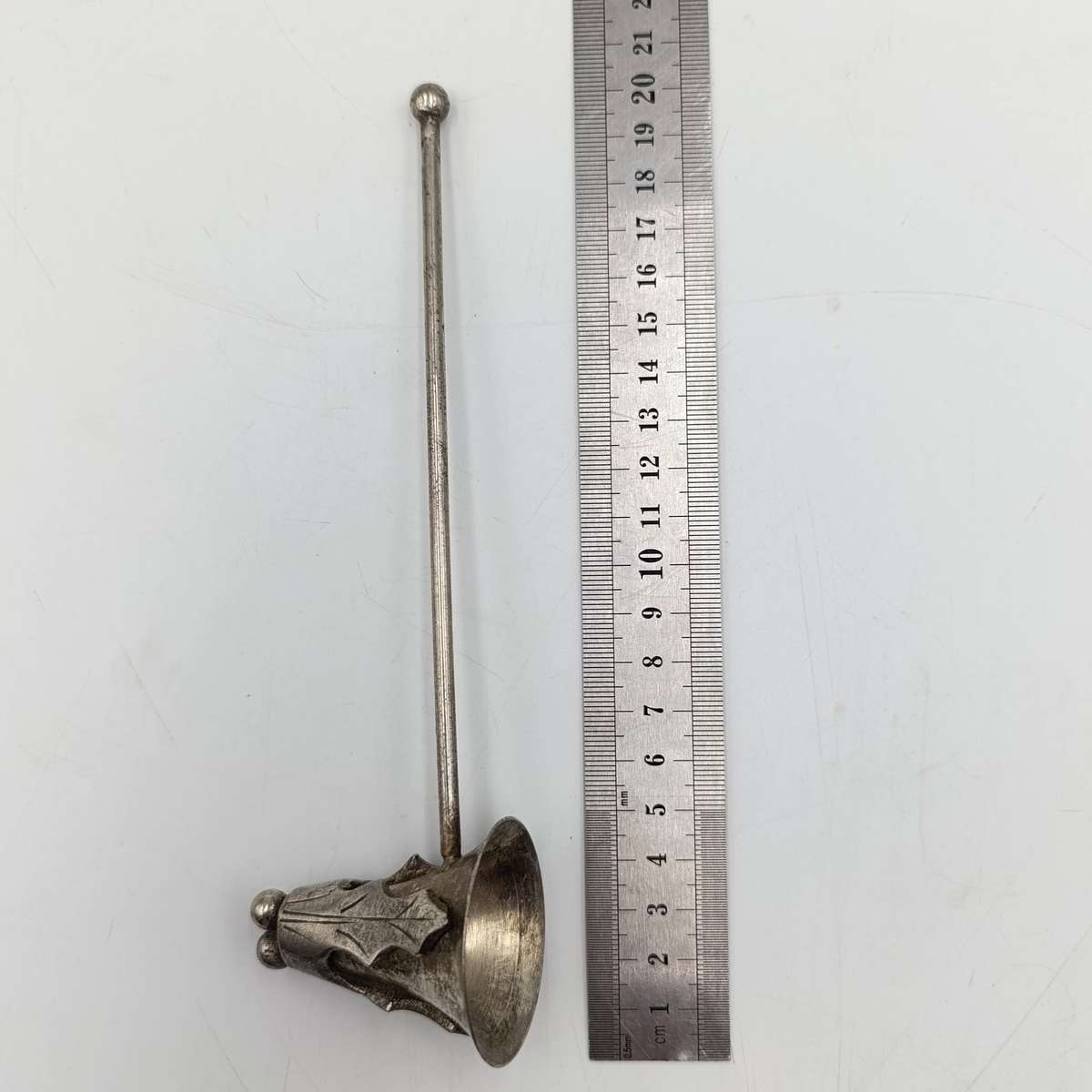 Vintage Christmas silver plated candle snuffer