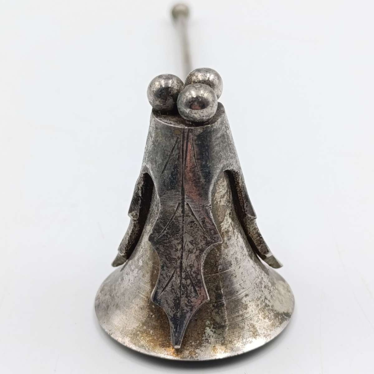 Vintage Christmas silver plated candle snuffer