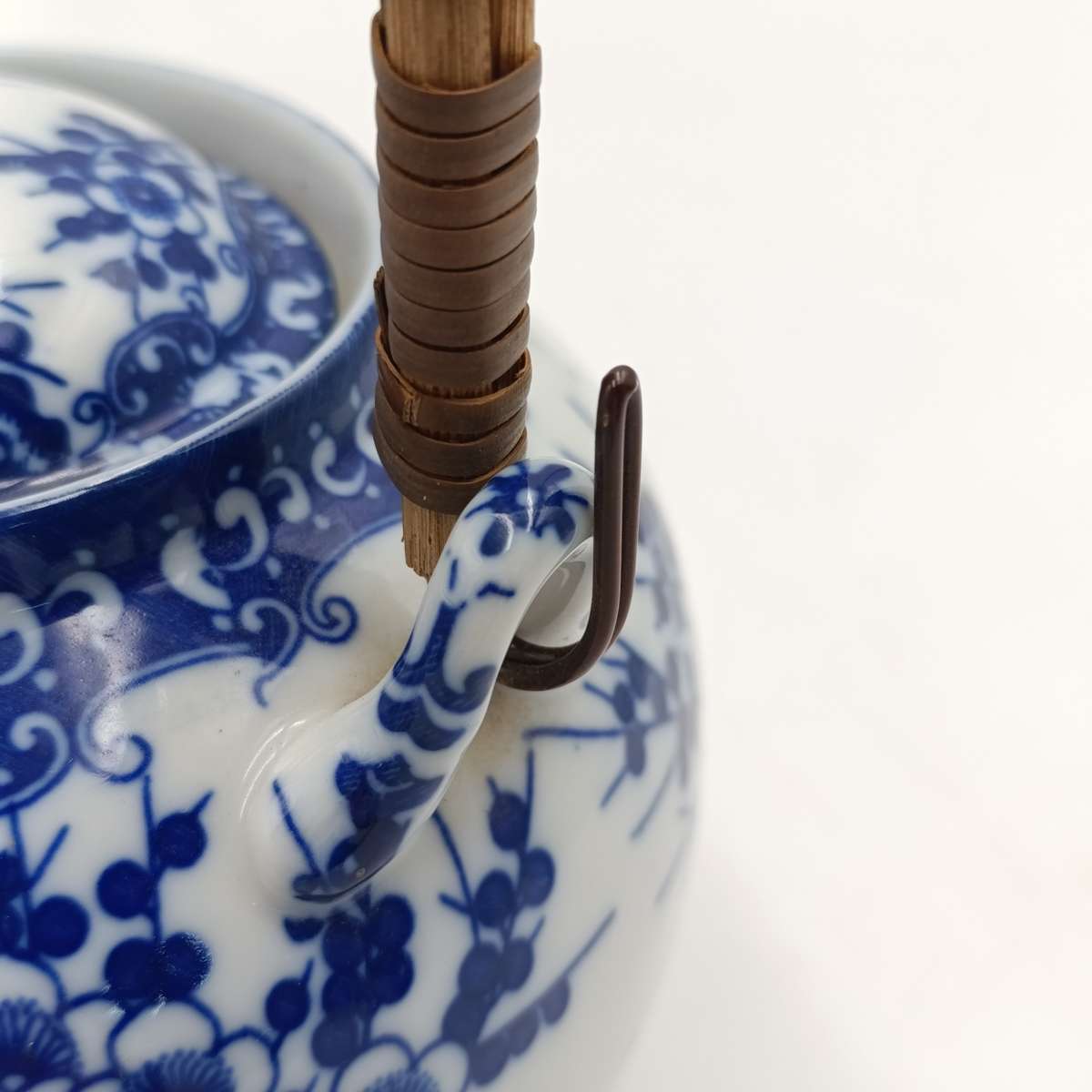 Vintage Japanese porcelain teapot with burner for candle