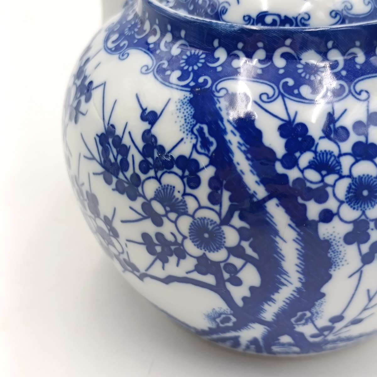 Vintage Japanese porcelain teapot with burner for candle