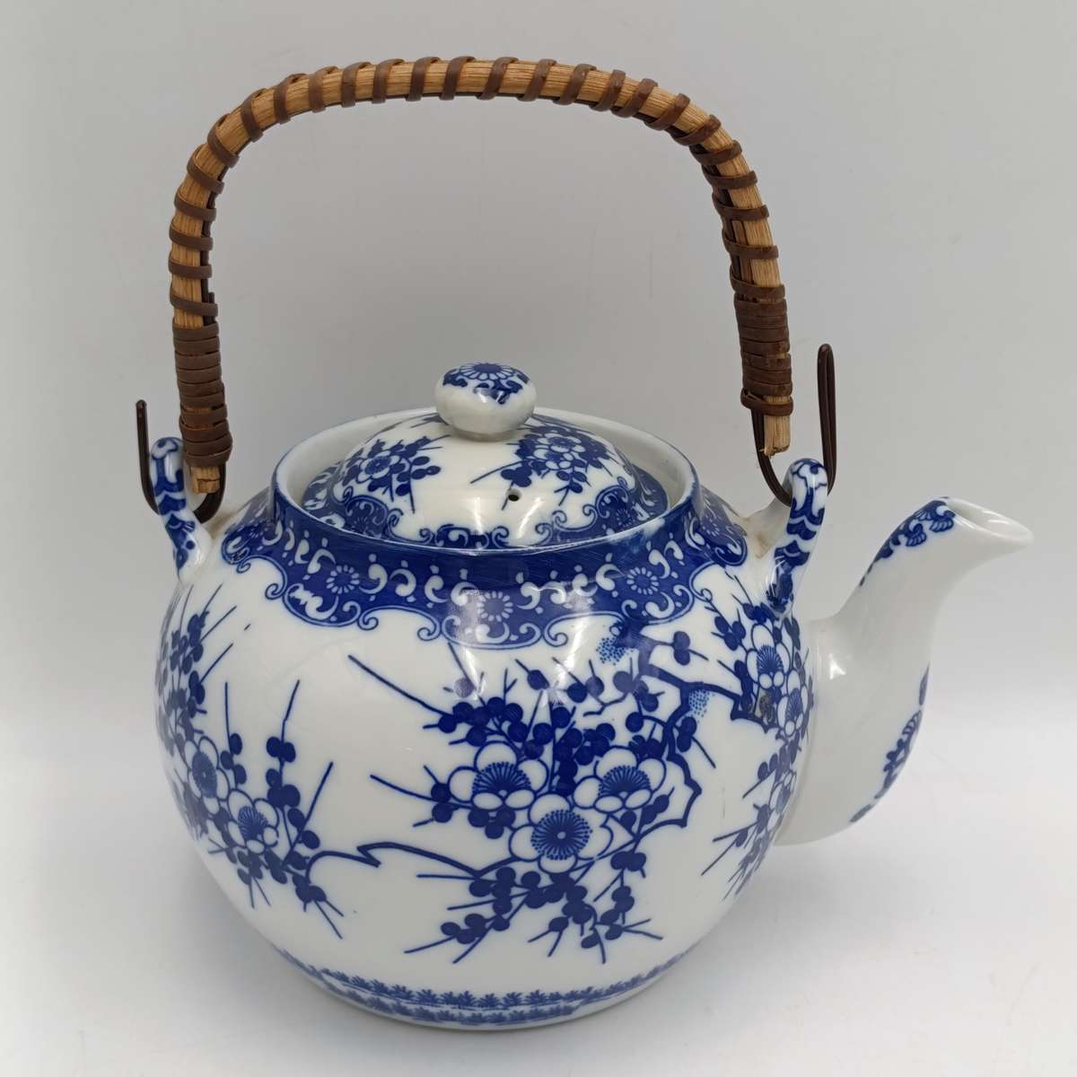 Vintage Japanese porcelain teapot with burner for candle