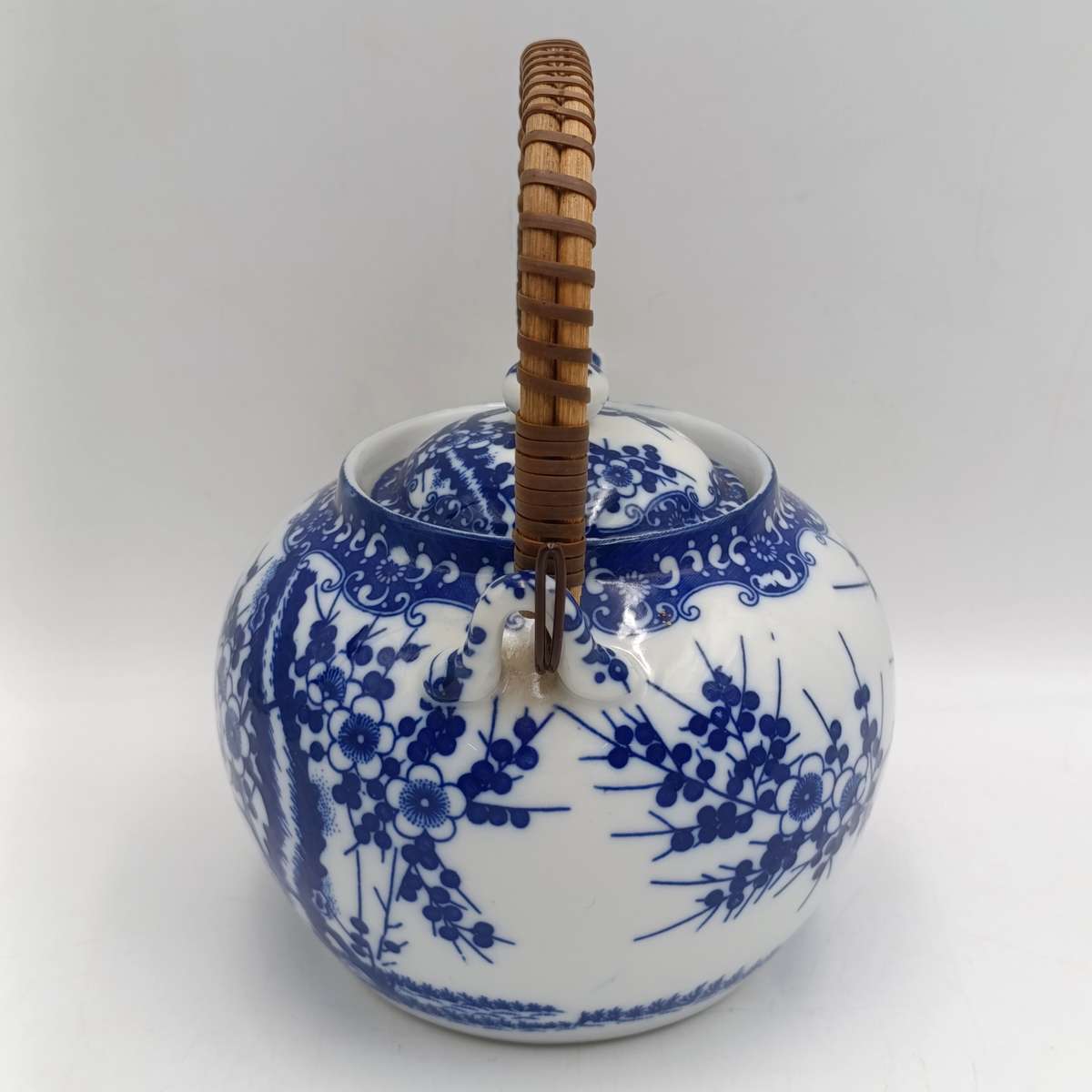 Vintage Japanese porcelain teapot with burner for candle